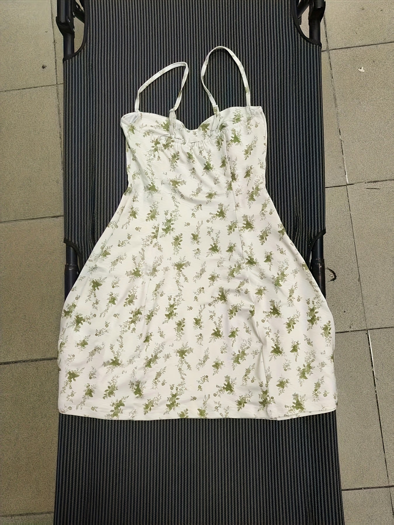 Floral Print Sleeveless Mini Dress - Chic Off-Shoulder A-Line Hem, Stretchy & Lightweight for Spring\u002FSummer, Women'S Casual Casual Dress | Elegant Offshoulder Design | Polyester Blend